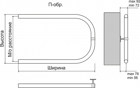 П-обр БШ 320х500 Полотенцесушитель  TERMINUS Буйнакск - фото 3